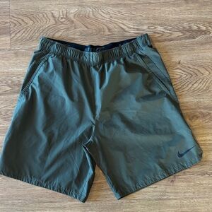 Nike Olive Green Sports Shorts